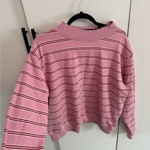 Parke Striped Mockneck Pullover (LIKE NEW from Valentine’s Day Collection)